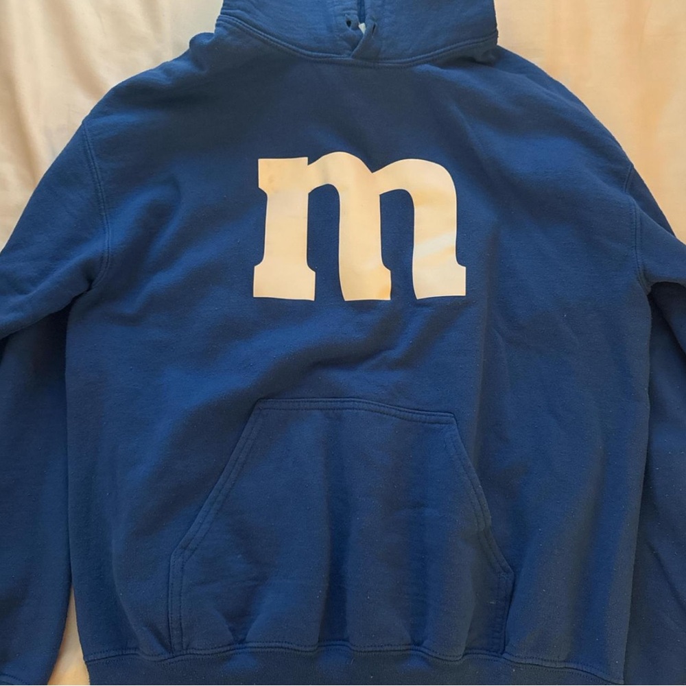Gildan Royal Blue Hoodie with White 'm&m' Logo